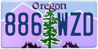 OR license plate 886WZD