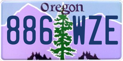 OR license plate 886WZE