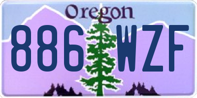 OR license plate 886WZF