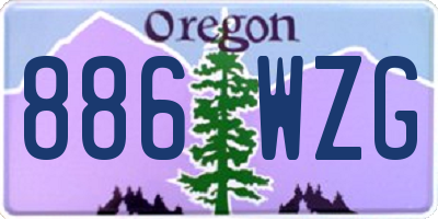 OR license plate 886WZG