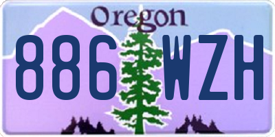 OR license plate 886WZH