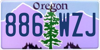 OR license plate 886WZJ