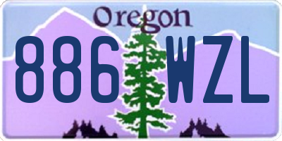 OR license plate 886WZL