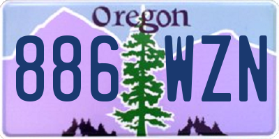 OR license plate 886WZN