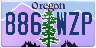 OR license plate 886WZP