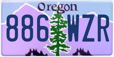 OR license plate 886WZR