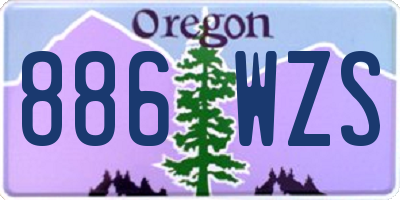 OR license plate 886WZS