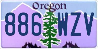 OR license plate 886WZV