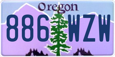 OR license plate 886WZW