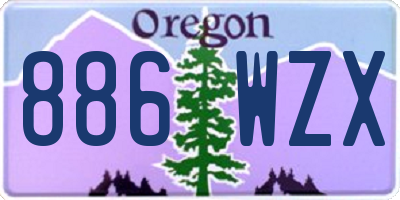 OR license plate 886WZX