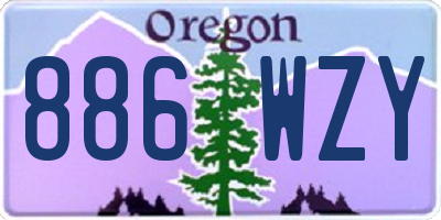 OR license plate 886WZY
