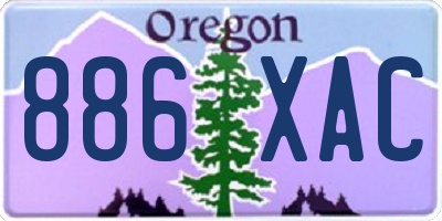 OR license plate 886XAC