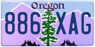OR license plate 886XAG