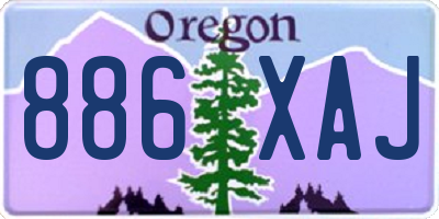 OR license plate 886XAJ
