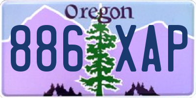 OR license plate 886XAP