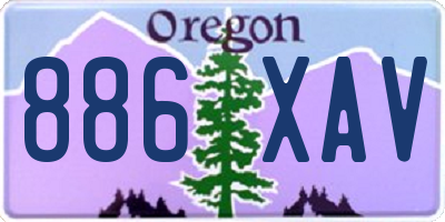 OR license plate 886XAV