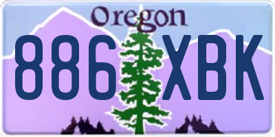 OR license plate 886XBK