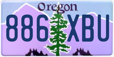 OR license plate 886XBU