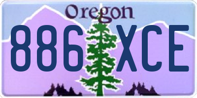 OR license plate 886XCE
