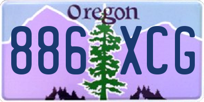 OR license plate 886XCG