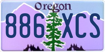 OR license plate 886XCS