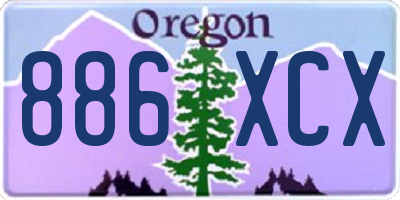 OR license plate 886XCX