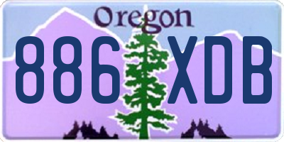OR license plate 886XDB