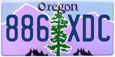 OR license plate 886XDC