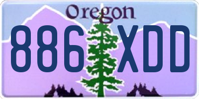 OR license plate 886XDD