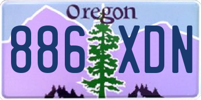 OR license plate 886XDN