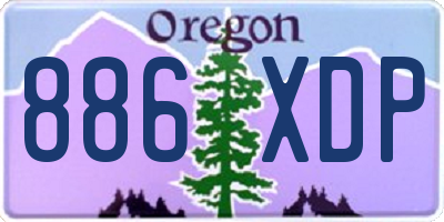 OR license plate 886XDP