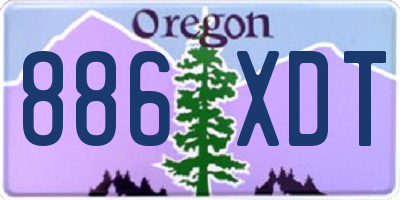 OR license plate 886XDT
