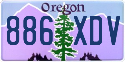 OR license plate 886XDV