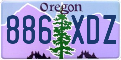 OR license plate 886XDZ