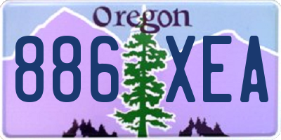 OR license plate 886XEA