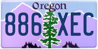 OR license plate 886XEC