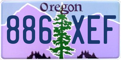 OR license plate 886XEF