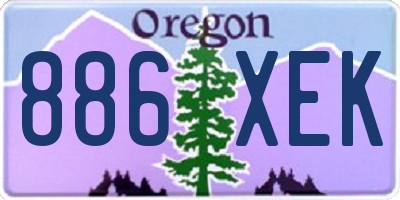OR license plate 886XEK