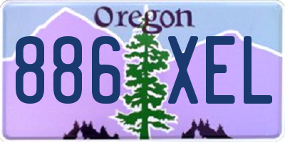 OR license plate 886XEL