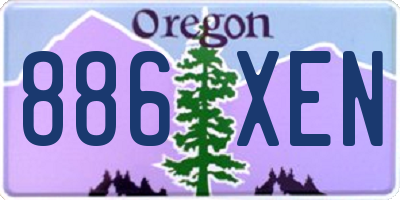 OR license plate 886XEN