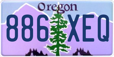 OR license plate 886XEQ