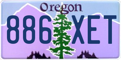 OR license plate 886XET