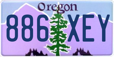 OR license plate 886XEY