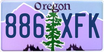 OR license plate 886XFK