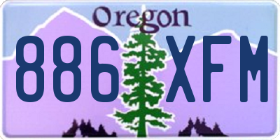 OR license plate 886XFM