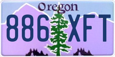 OR license plate 886XFT