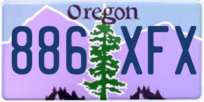 OR license plate 886XFX
