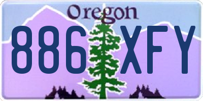 OR license plate 886XFY