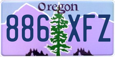 OR license plate 886XFZ