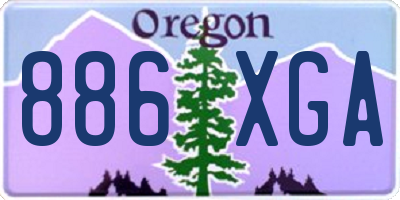 OR license plate 886XGA
